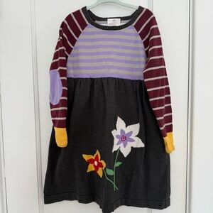 Hanna Andersson Flower Sweater Dress size 6/7